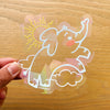 Elephant Suncatcher Rainbow Decal Sticker