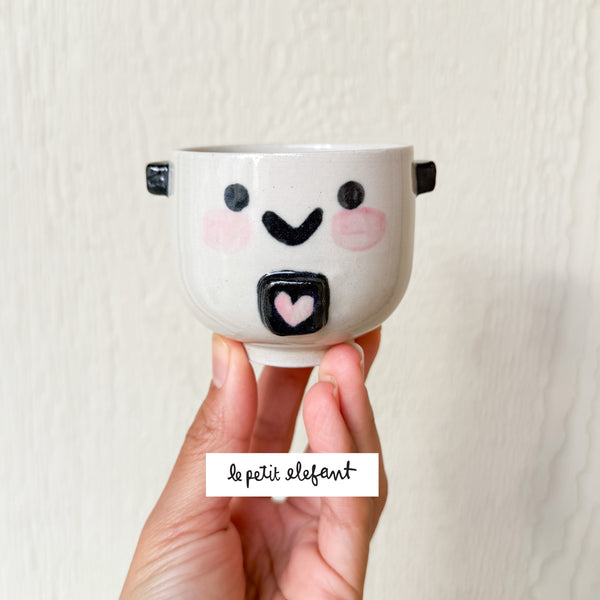 Heart Button Rice Cooker Ceramic Planter 2