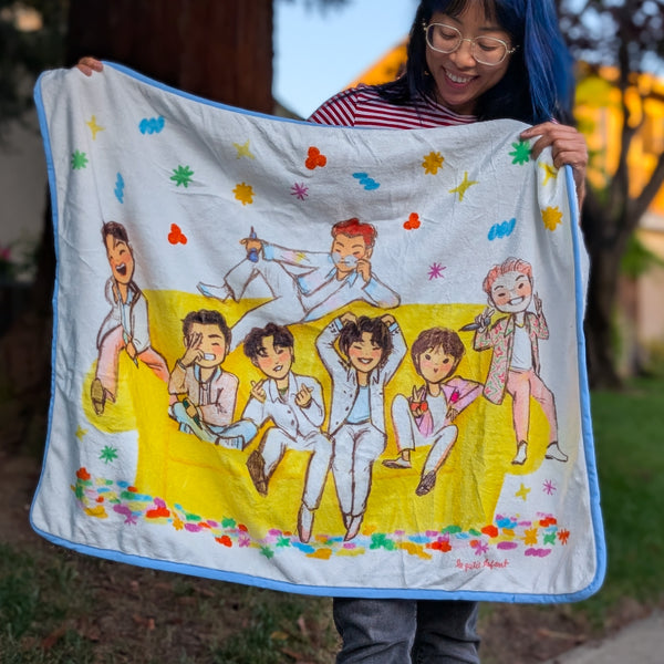 BTS PTD Couch Fleece Lap Blanket