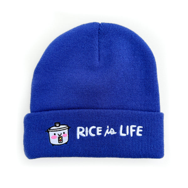 Rice is Life Embroidered Beanie