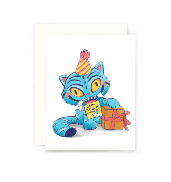 Derpy Tiger Birthday Card