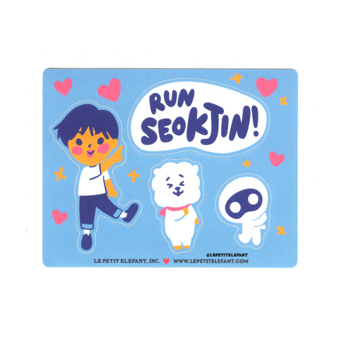 RUN SEOKJIN BTS Sticker Sheet