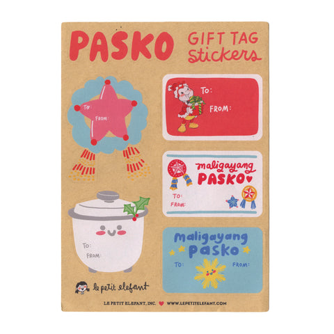 Pasko Gift Tags Sticker Sheet