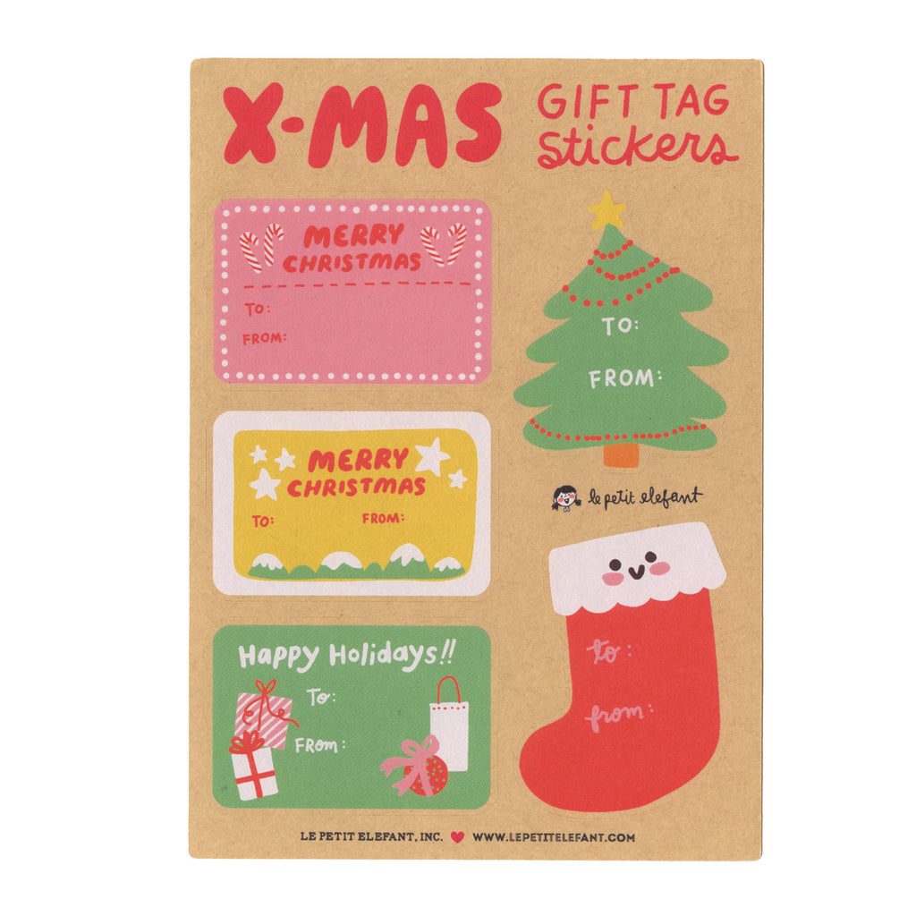 Christmas Gift Tags Sticker Sheet