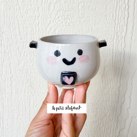 Heart Button Rice Cooker Ceramic Planter 1