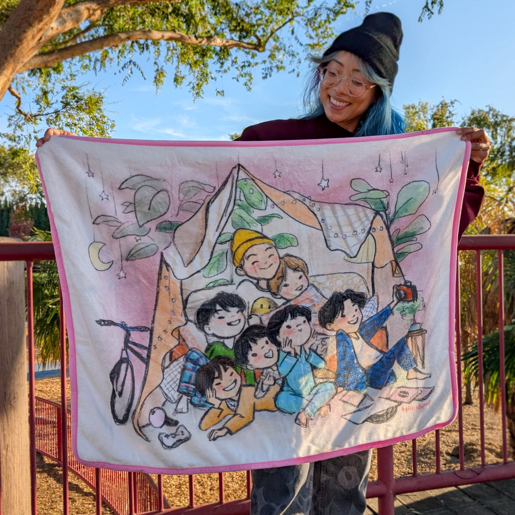 BTS Life Goes On Fleece Lap Blanket