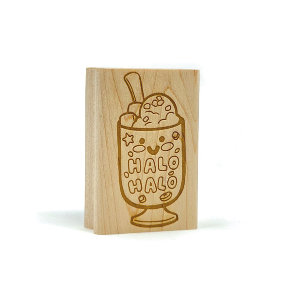 Happy Halo Halo Rubber Stamp