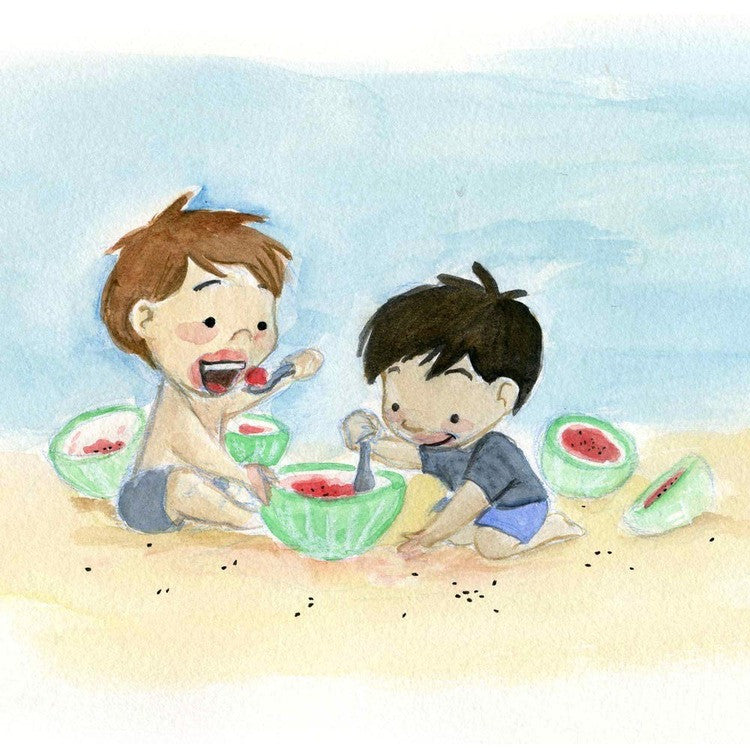 Watermelon Feast Art Print