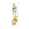 Girl Balancing Books Canvas Bookmark
