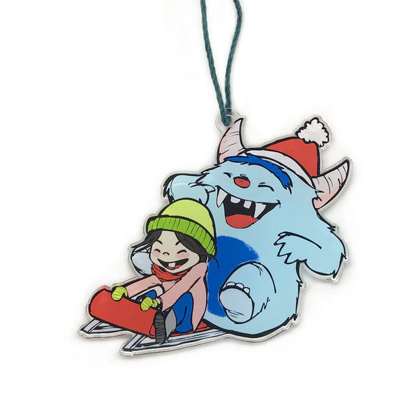 Sledding Holiday Ornament