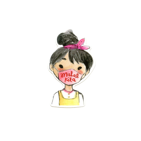 Mahal Kita Mask Girl Sticker